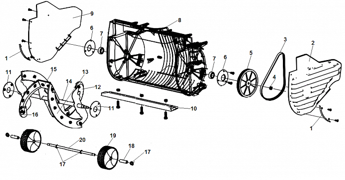 2 ДЕТАЛИ ШНЕКА |СНЕГОУБОРЩИК CHAMPION STE1650 |Запчасти по России | СПБ