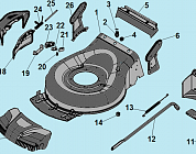 "2 НОЖ - АДАПТЕР  Газонокосилка CHAMPION | до 2019 года | LM5345 Двигатель Т680 V=196 см³ с №04091700876  | Ремонт | Запчасти | в СПБ"