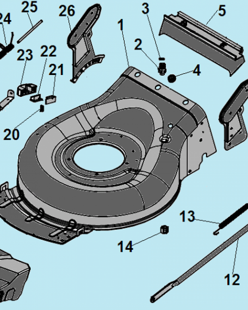 "2 НОЖ - АДАПТЕР  Газонокосилка CHAMPION | до 2019 года | LM5345 Двигатель Т680 V=196 см³ с №04091700876  | Ремонт | Запчасти | в СПБ"
