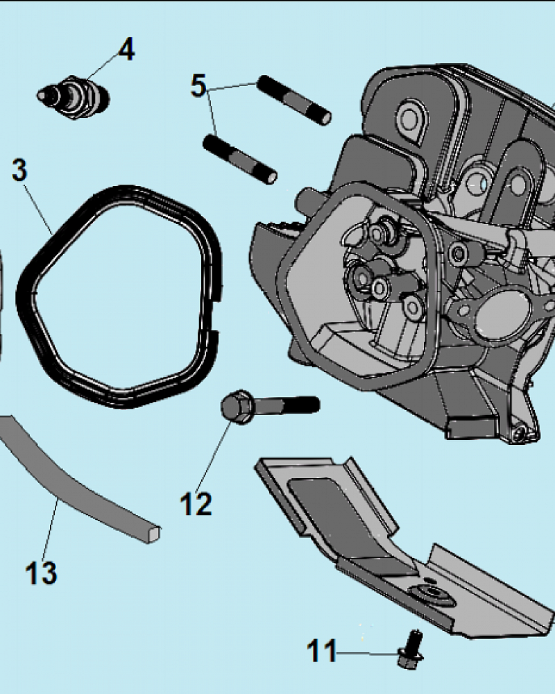 2 ГОЛОВКА БЛОКА МОТОПОМПА CHAMPION GTP80H  | ремонт | в СПБ
