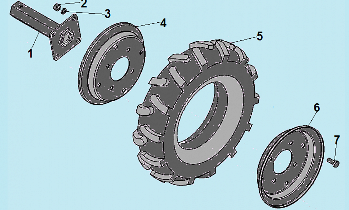 7 КОЛЕСА МОТОБЛОК CHAMPION ВC1193  | ремонт | в СПБ