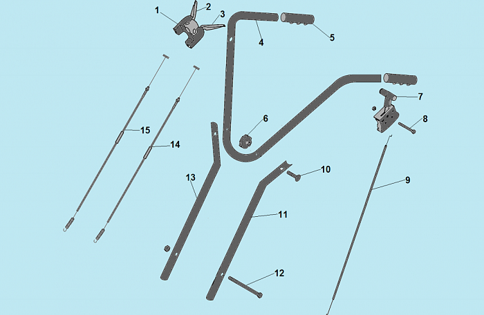 2 РУЧКА - ТРОС ГАЗА КУЛЬТИВАТОР CHAMPION ВC6712  | ремонт | в СПБ