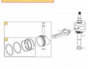7 | ПОРШЕНЬ - КОЛЕНВАЛ - КОЛЬЦА | Запчасти для газонокосилки чемпион | LM4122 обновлена с 21.04.2022 года до s/n 33042001001 номера  | Сервис - Ремонт - поставка запчастей по России