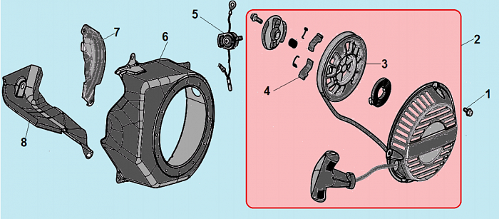 9 СТАРТЕР ВИБРОПЛИТА CHAMPION PC9750FT  | ремонт | в СПБ