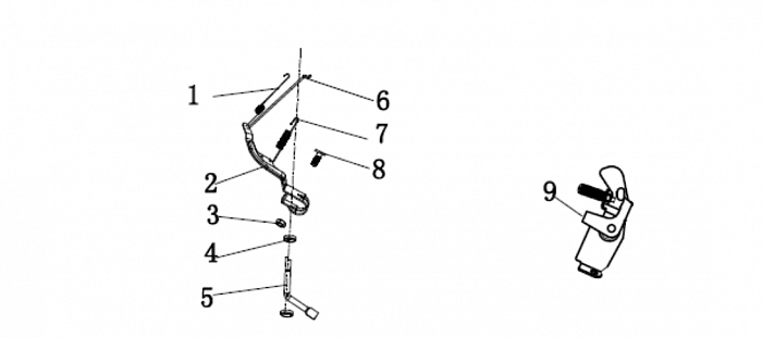 13 | Рычаг регулятора оборотов | Запчасти для генератора чемпион | GG2801| Сервис - Магазин |