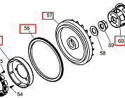 7 | МАХОВИК | Запчасти для мотопомпы чемпион | GTP81E после 2019 года | (после s/n 23101900001  |  Поставка по России | Магазин-Сервис в СПБ |