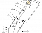 1 | РУЧКА - ВЫКЛЮЧАТЕЛЬ | Запчасти для газонокосилки чемпион ЕМ3313  | обновлена с 22.09.2021 года | Сервис - Магазин |
