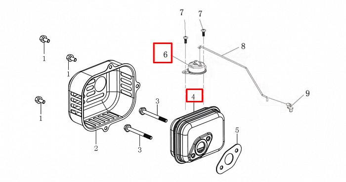 10 | ГЛУШИТЕЛЬ | Запчасти для культиватора, мотоблока чемпион |  ВC4401  | Поставка по России | 