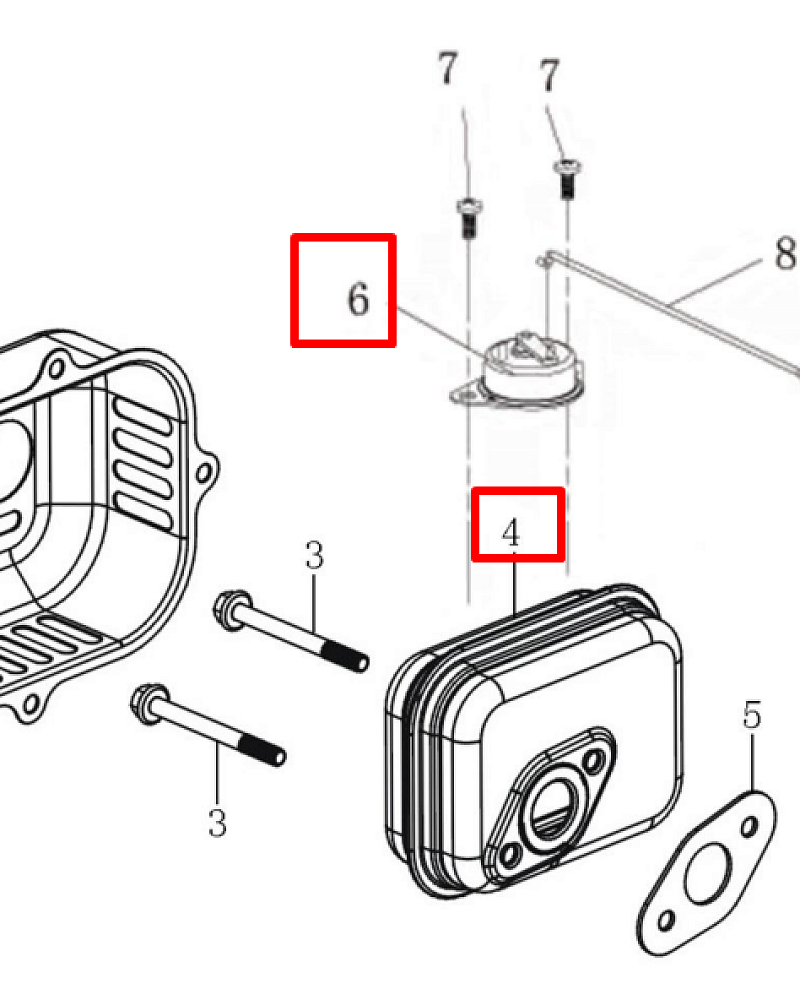 10 | ГЛУШИТЕЛЬ | Запчасти для культиватора, мотоблока чемпион |  ВC4401  | Поставка по России | 