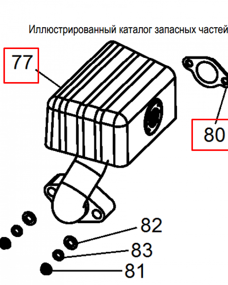 8 | ГЛУШИТЕЛЬ | Запчасти для мотопомпы чемпион |  GP40 после 2019 года после s/n 23091900001  |