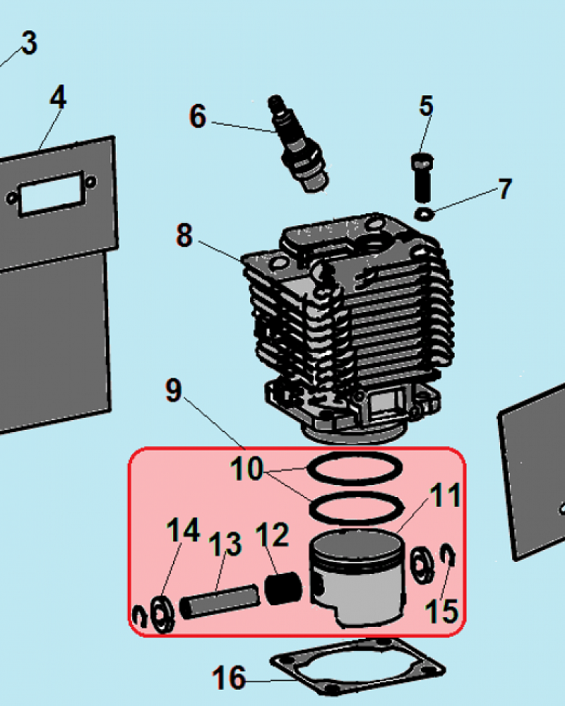 1 ПОРШЕНЬ - ЦИЛИНДР  - СТАРТЕР - СЦЕПЛЕНИЕ ОПРЫСКИВАТЕЛЬ CHAMPION PS282  | ремонт | в СПБ