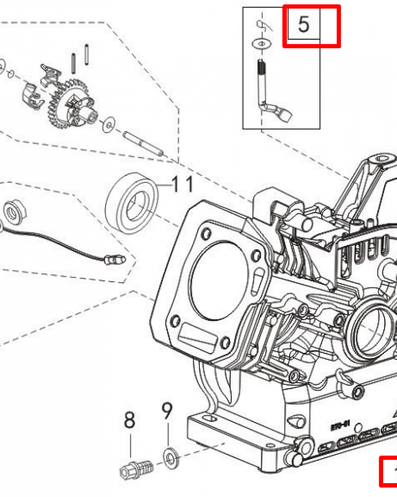 3 | ЦИЛИНДР | Запчасти для мотопомпы чемпион | GP52 после 2019 года  | после s/n 30181901293 |