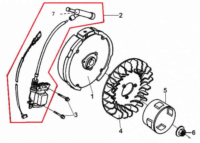 8 МАГНЕТО - МАХОВИК ВИБРОПЛИТА  CHAMPION PC5431F  | ремонт | в СПБ