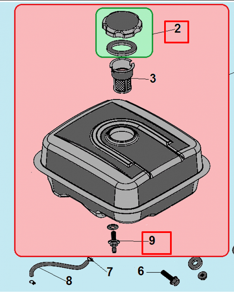 19 | БАК | Запчасти для культиватора, мотоблока чемпион |  BC8723 | Поставка по России | 