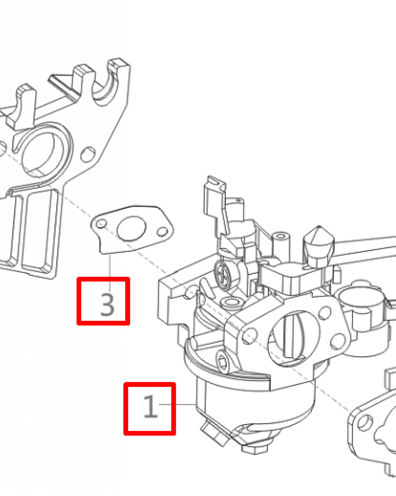10 | КАРБЮРАТОР | Запчасти для мотопомпы чемпион | GP52 после 2019 года  | после s/n 30181901293 |