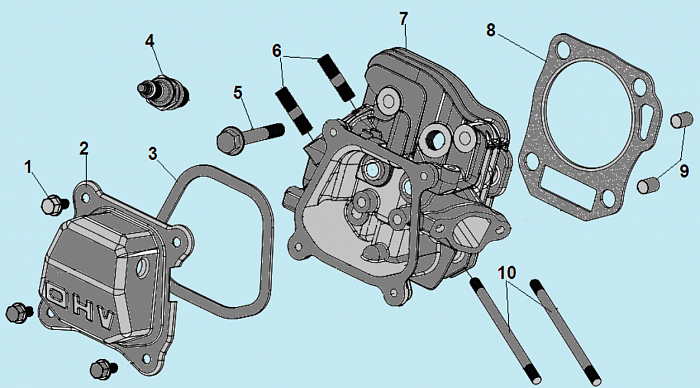 9 ГОЛОВКА БЛОКА КУЛЬТИВАТОР CHAMPION ВС7713  | ремонт | в СПБ