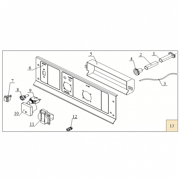 4  | Панель  | Запчасти для генератора чемпион | GG1000 | Сервис - Магазин |