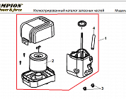 16 ВОЗДУШНЫЙ ФИЛЬТР | СНЕГОУБОРЩИК CHAMPION ST656 |Запчасти по России | СПБ