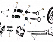3 ДЕТАЛИ ДВИГАТЕЛЯ - БЛОК - СВЕЧА - ГОЛОВКА - КЛАПАНА - ПРОКЛАДКИ GG7501E ГЕНЕРАТОР CHAMPION