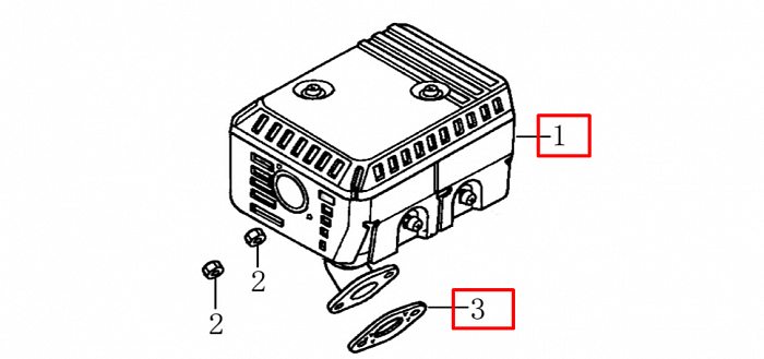 20 | ГЛУШИТЕЛЬ | Запчасти для культиватора, мотоблока чемпион |  BC7723  | Магазин-Сервис в СПБ |