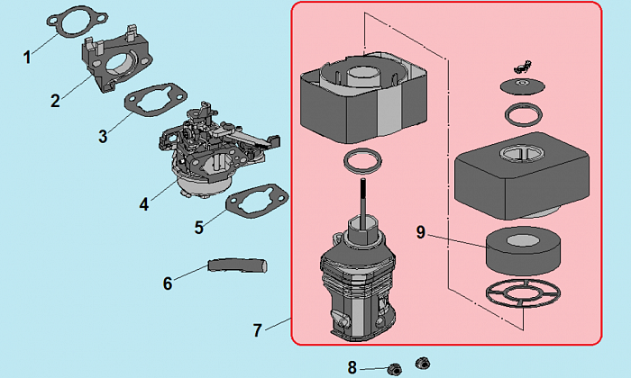 17 КАРБЮРАТОР МОТОБЛОК CHAMPION ВC1193  | ремонт | в СПБ