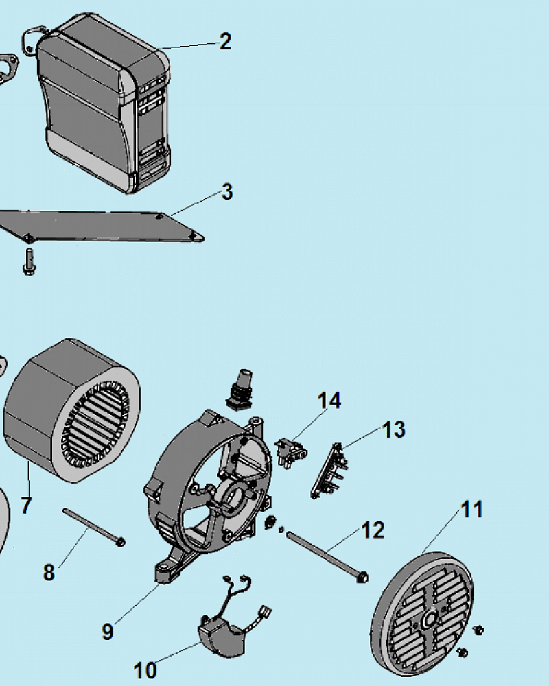 1 ЯКОРЬ - СТАТОР - БЛОК AVR ГЕНЕРАТОР CHAMPION GG3301