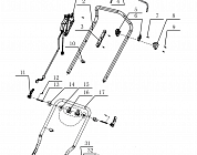 1 | РУЧКА - ВЫКЛЮЧАТЕЛЬ | Запчасти для газонокосилки чемпион EM3616 | обновлена 24.09.2021 года | Сервис - Магазин |