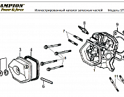 11 ГОЛОВКА БЛОКА | СНЕГОУБОРЩИК CHAMPION STT1170E |Запчасти по России | СПБ