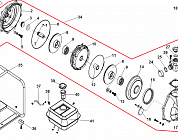 1 КОРПУС - УЛИТКА -САЛЬНИК - КРЫЛЬЧАТКА МОТОПОМПА CHAMPION GHP40-2  | ремонт | в СПБ