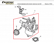 13 КАРБЮРАТОР | СНЕГОУБОРЩИК CHAMPION ST656 |Запчасти по России | СПБ