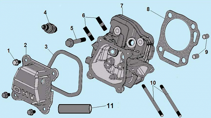 2 ГОЛОВКА БЛОКА МОТОПОМПА CHAMPION GP80  | ремонт | в СПБ