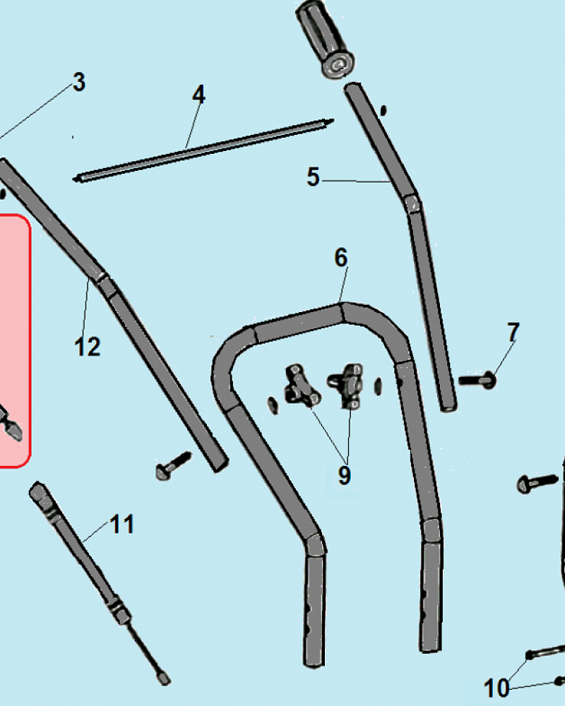2 РУЧКА - ТРОС ГАЗА КУЛЬТИВАТОР CHAMPION GC243E  |ремонт| в СПБ