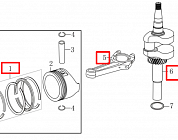 6  | ПОРШЕНЬ - КОЛЕНВАЛ- КОЛЬЦА | Запчасти для культиватора, мотоблока чемпион |  ВC4401  | Поставка по России | 