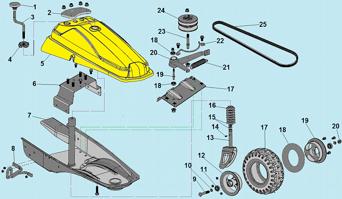 6 РЕМЕНЬ - ШКИВ - КОЛЕСА МАШИНА ПОДМЕТАЛЬНАЯ CHAMPION GS50100  | ремонт | в СПБ