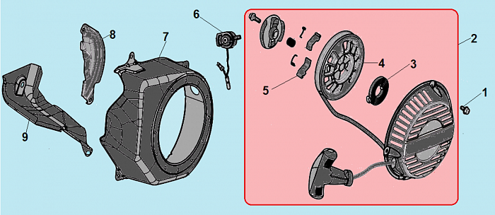 10 СТАРТЕР КУЛЬТИВАТОР CHAMPION BC8716  | ремонт | в СПБ