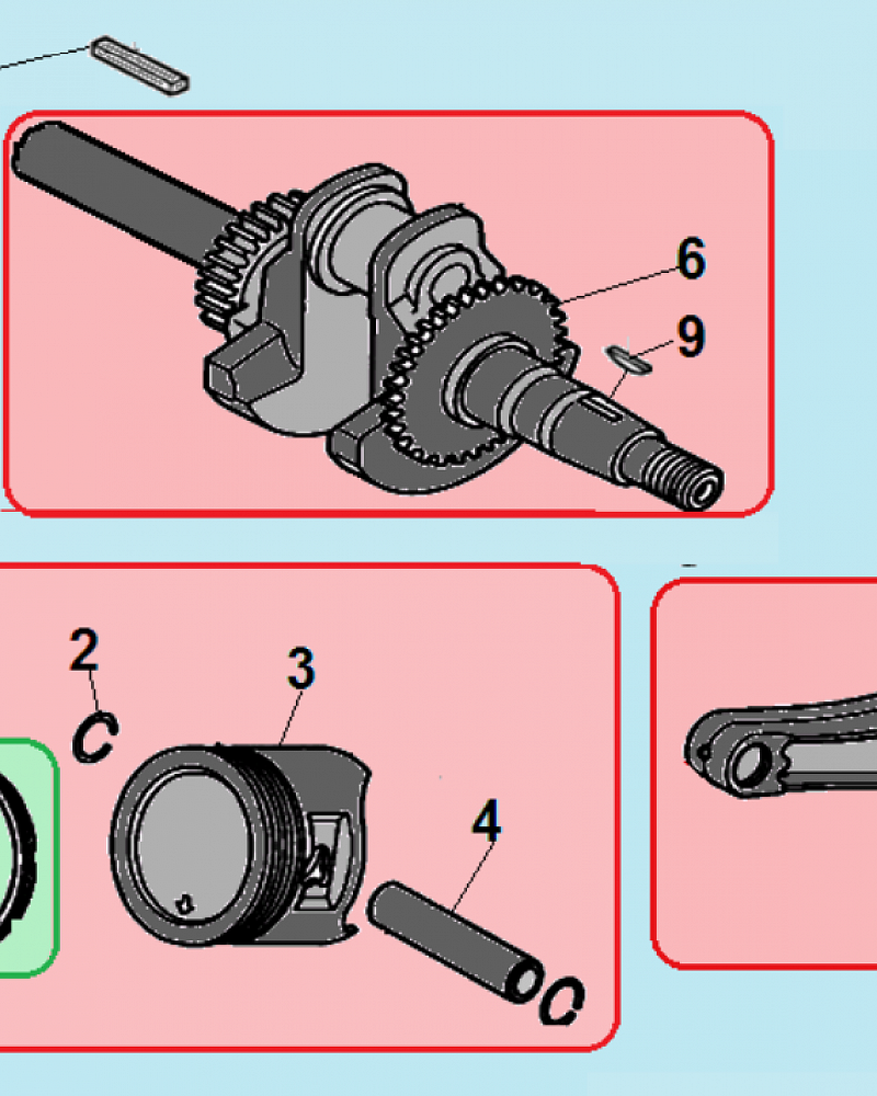 7 ПОРШЕНЬ -ЦИЛИНДР -КОЛЕНВАЛ- КОЛЬЦА ВИБРОТРАМБОВКА CHAMPION TR72  | ремонт | в СПБ