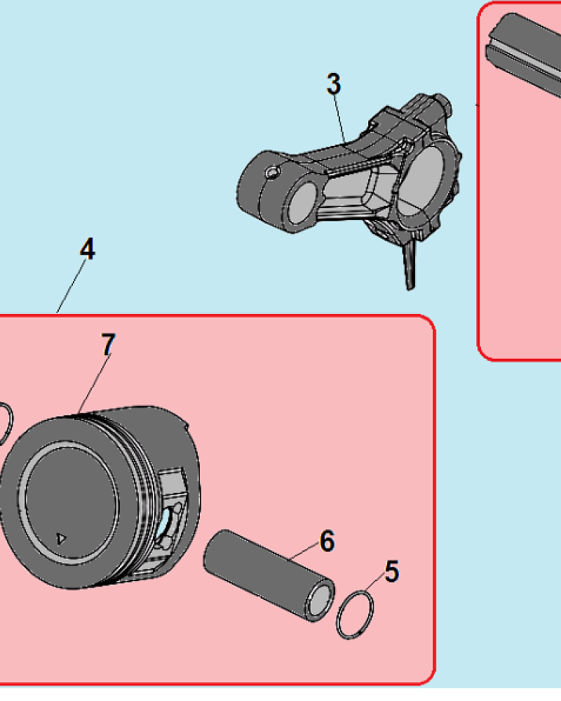 9 ПОРШЕНЬ -ЦИЛИНДР -КОЛЕНВАЛ- КОЛЬЦА КУЛЬТИВАТОР CHAMPION ВC6712  | ремонт | в СПБ