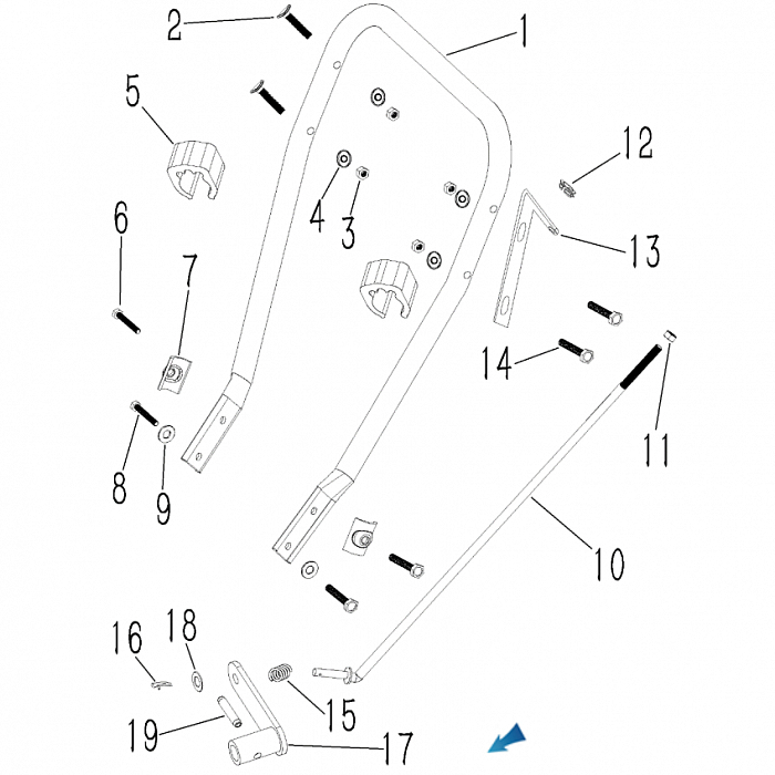 5 | ДЕТАЛИ УПРАВЛЕНИЯ | Запчасти для снегоуборщика чемпион ST861 | Магазин-Сервис в СПБ |
