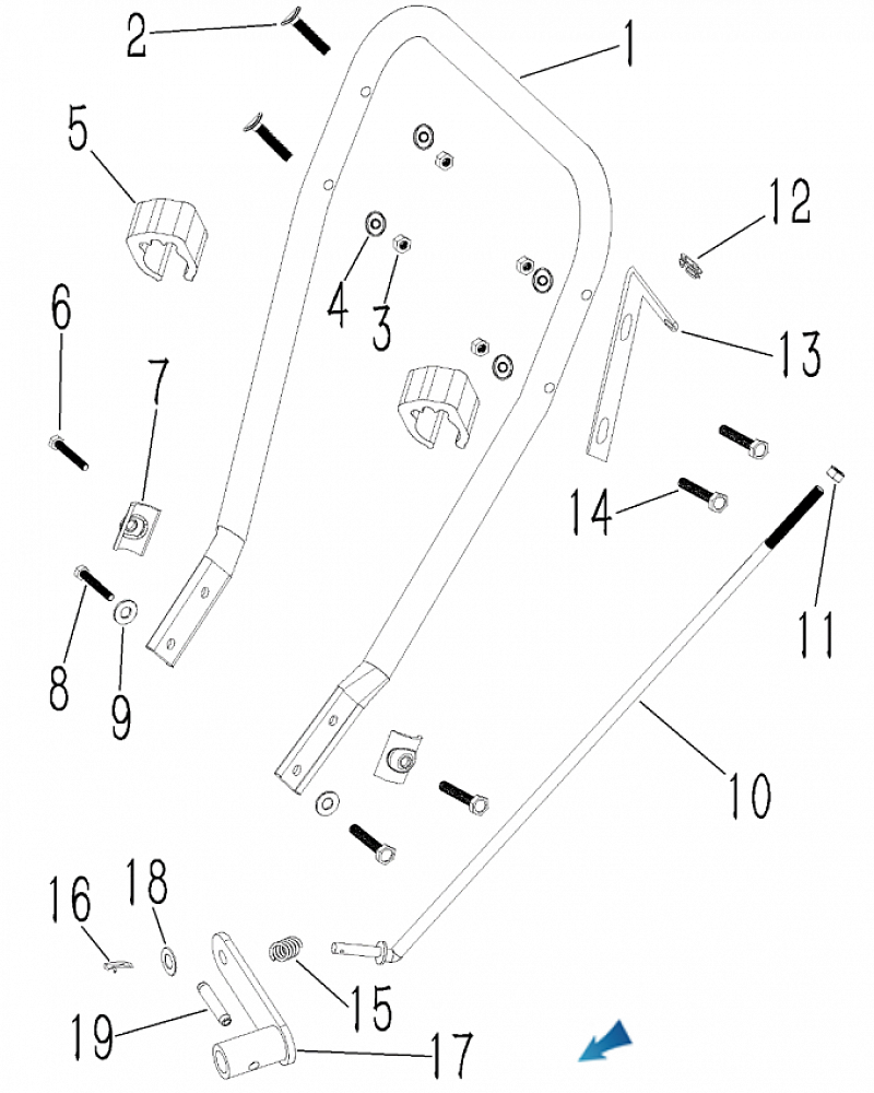5 | ДЕТАЛИ УПРАВЛЕНИЯ | Запчасти для снегоуборщика чемпион ST861 | Магазин-Сервис в СПБ |