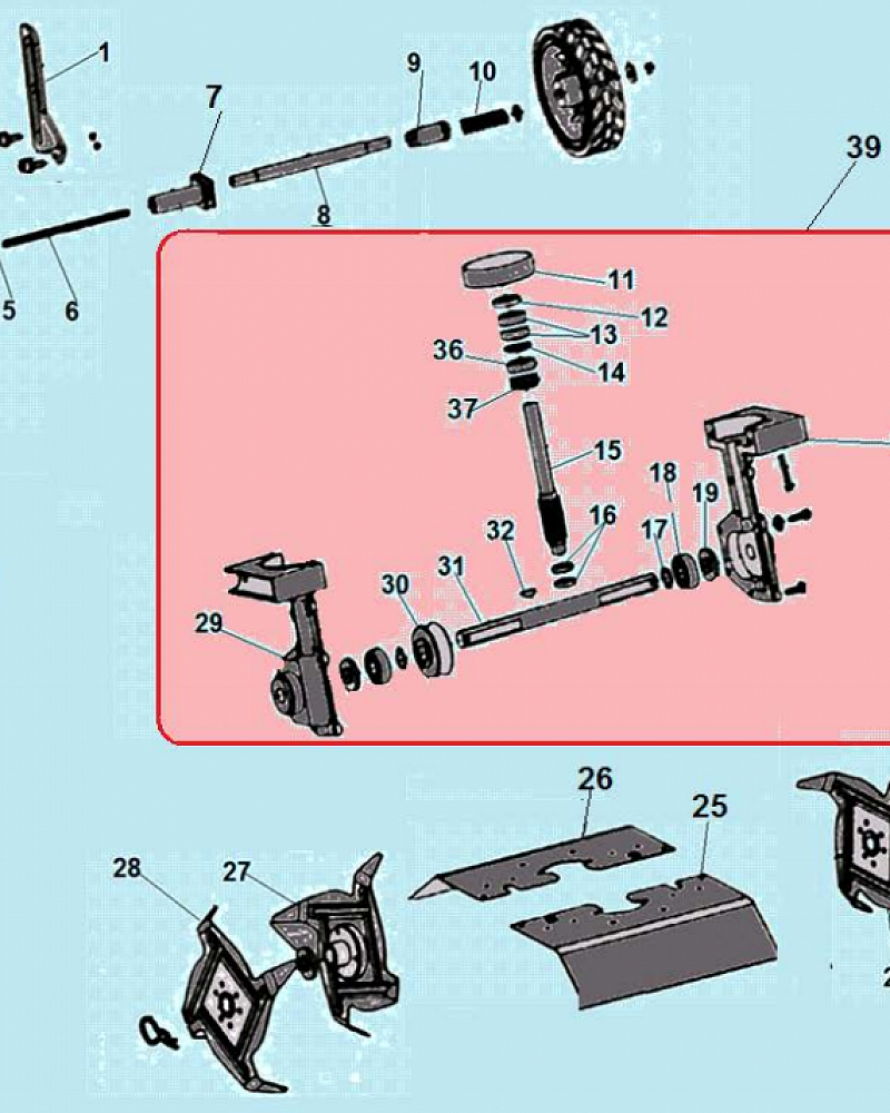 1 РЕДУКТОР - ФРЕЗЫ МОТОКУЛЬТИВАТОР CHAMPION GC252  | ремонт | в СПБ