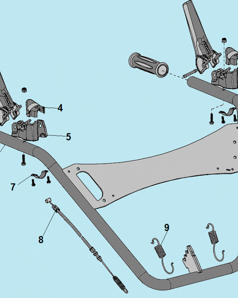 1 РУЧКА - ТРОС МАШИНА ПОДМЕТАЛЬНАЯ CHAMPION GS50100  | ремонт | в СПБ
