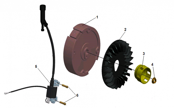 7 МАГНЕТО - МАХОВИК МОТОПОМПА CHAMPION GHP40-2  | ремонт | в СПБ