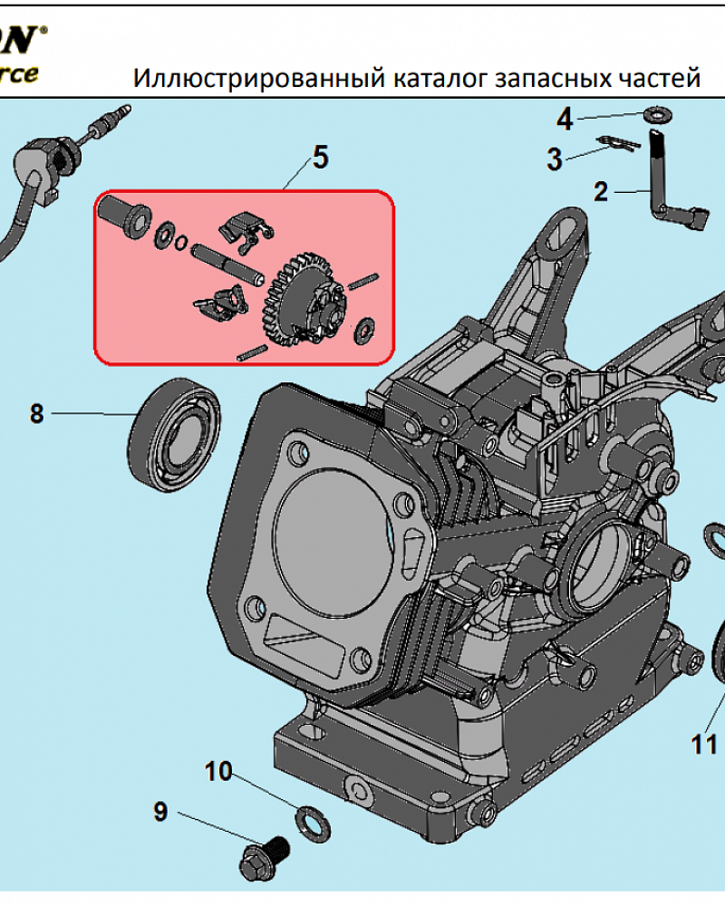 5 ЦИЛИНДР | СНЕГОУБОРЩИК CHAMPION ST553 |Запчасти по России | СПБ