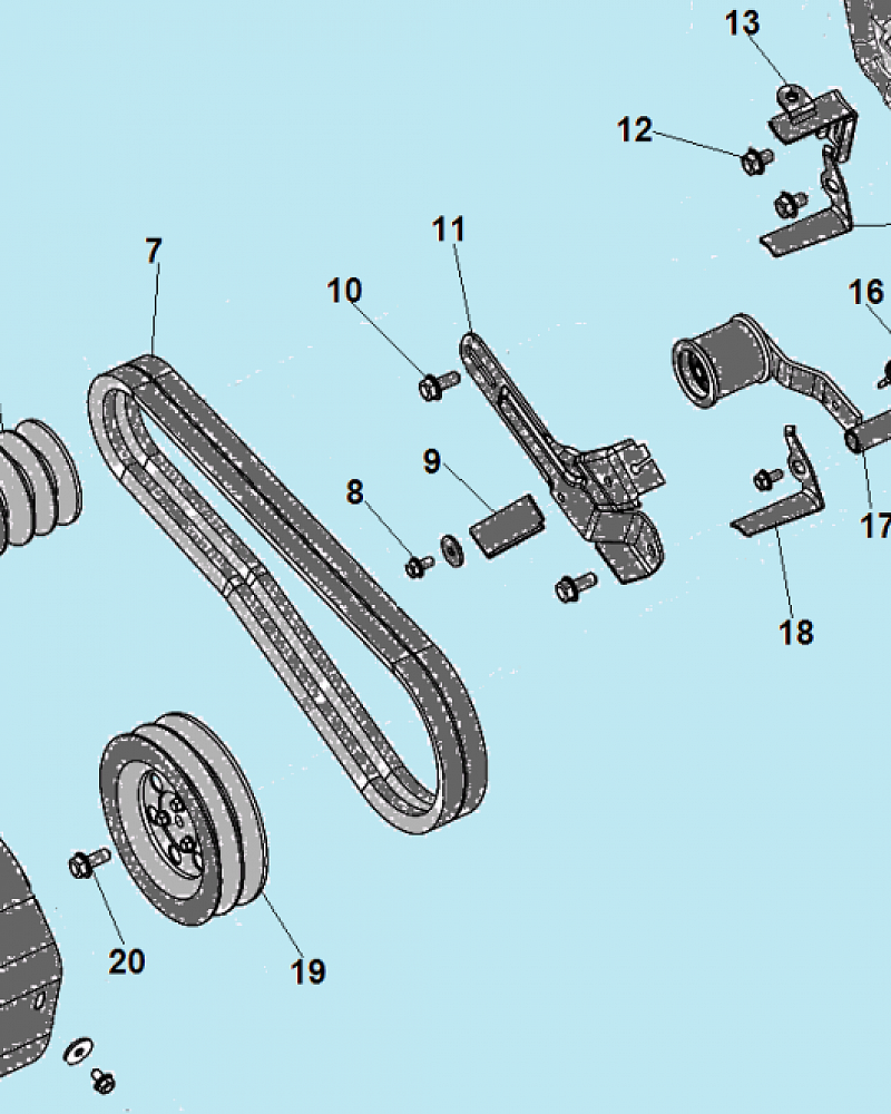 4 РЕМЕНЬ - ШКИВ - ДВИГАТЕЛЬ КУЛЬТИВАТОР CHAMPION ВС7713  | ремонт | в СПБ