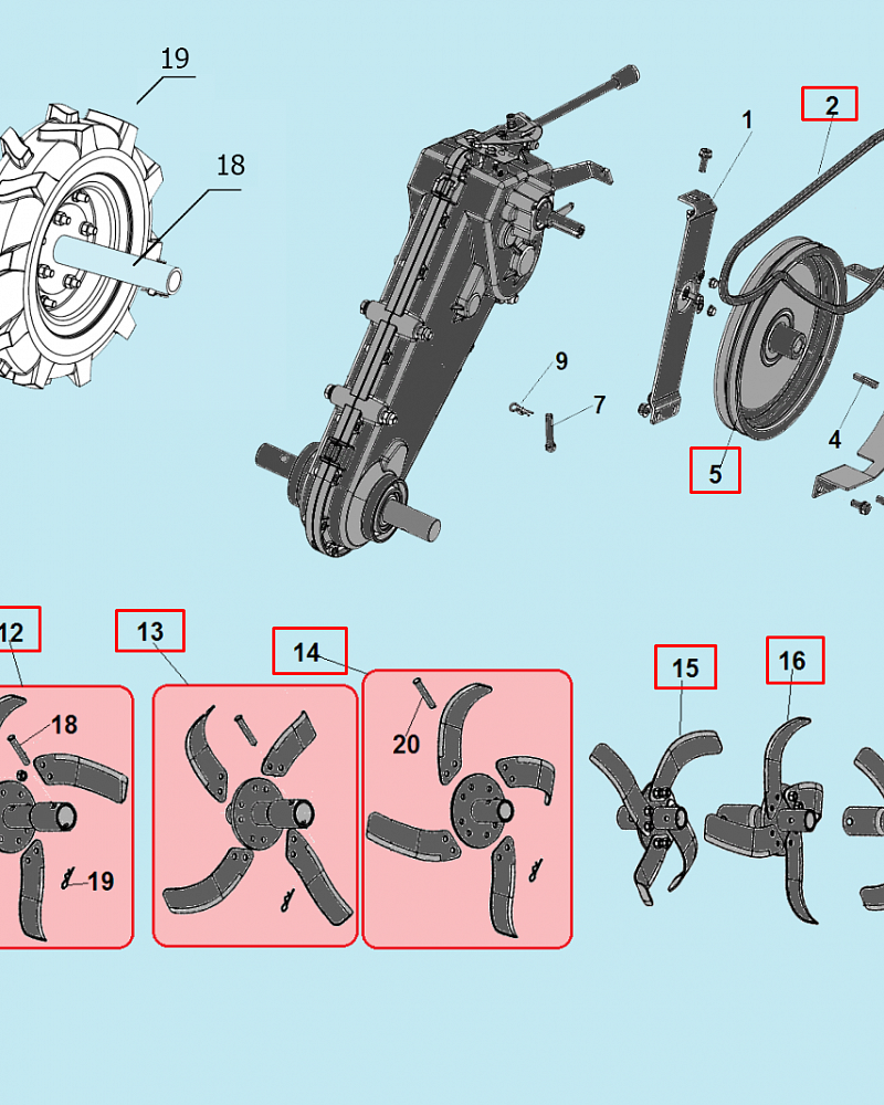 3  | ФРЕЗЫ - РЕМЕНЬ - ШКИВ | Запчасти для культиватора, мотоблока чемпион |  BC8833  | Поставка по России | 