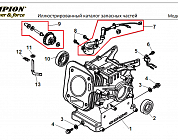 10 ЦИЛИНДР | СНЕГОУБОРЩИК CHAMPION ST762E |Запчасти по России | СПБ