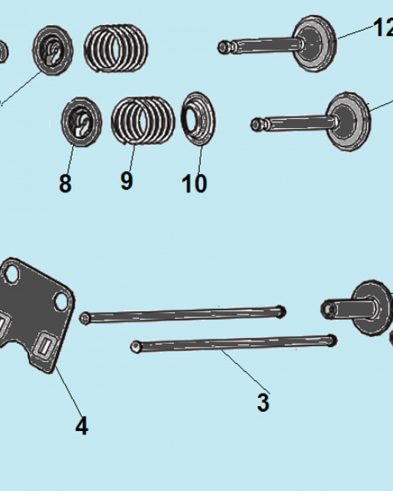 6 КЛАПАНА МОТОПОМПА CHAMPION GP50  | ремонт | в СПБ
