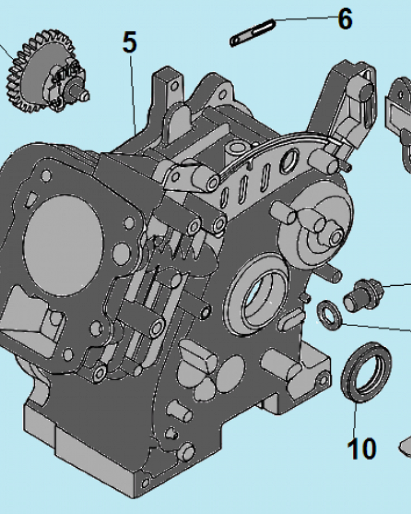 5 ЦИЛИНДР - МАГНЕТО КУЛЬТИВАТОР CHAMPION ВC4311  |ремонт| в СПБ