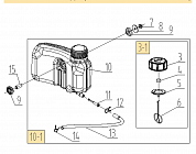 10 | БАК - ПРОБКА - ШЛАНГ |  Запчасти для газонокосилки чемпион |  LM4627  после 2019 года |  после номера s/n 32031902401 | Поставка по России | Сервис - Ремонт