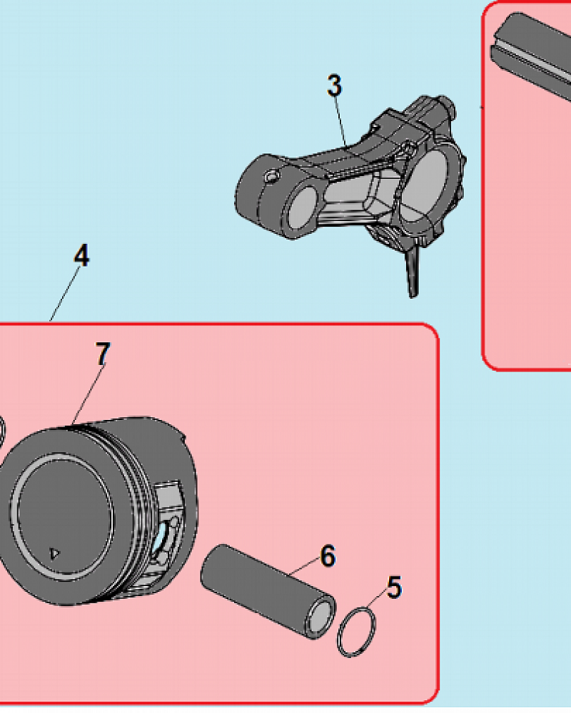 9 ПОРШЕНЬ -ЦИЛИНДР -КОЛЕНВАЛ- КОЛЬЦА КУЛЬТИВАТОР CHAMPION ВC5712  | ремонт | в СПБ
